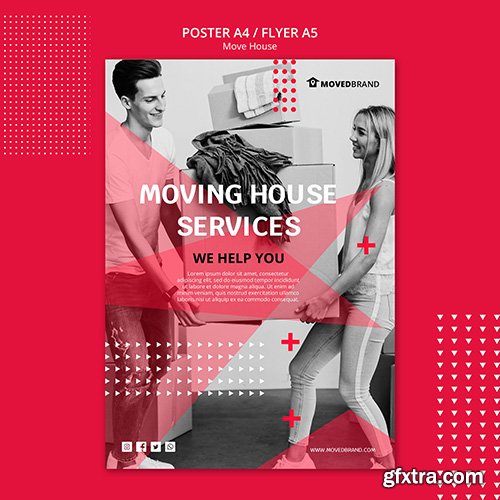 Poster with move house theme