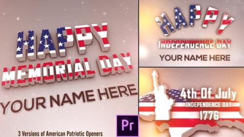 Videohive - USA Patriotic Openers Pack - Premiere Pro