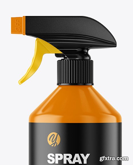 Glossy Spray Bottle Mockup 59049