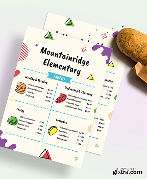 Elementary-School-Menu-Download