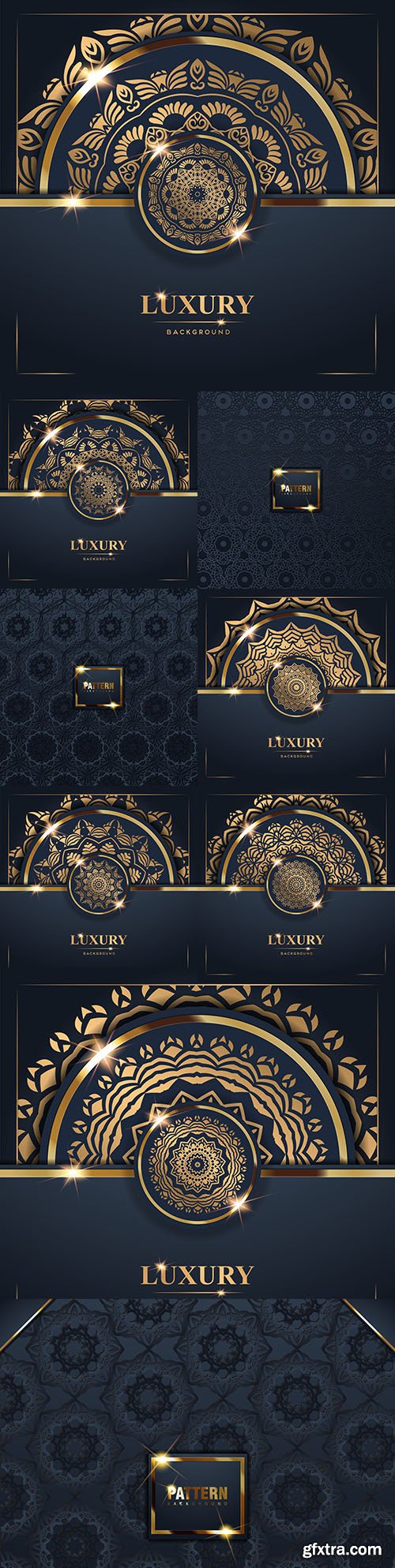 Mandala luxury gold decorative background
