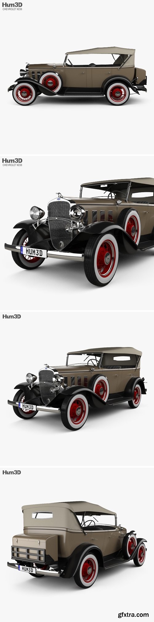 Chevrolet Confederate 4-door Phaeton 1932 3D model