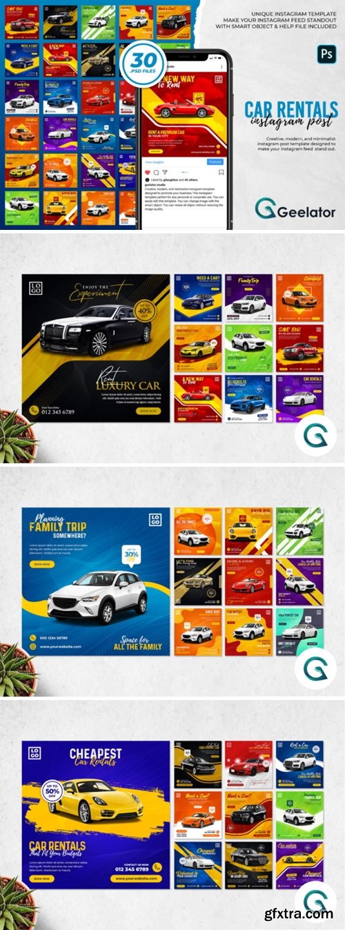 Car Rentals Instagram Post Template 4093637