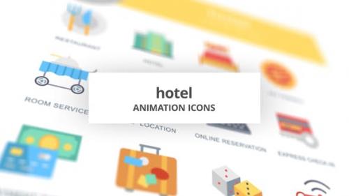 Videohive - Hotel - Animation Icons