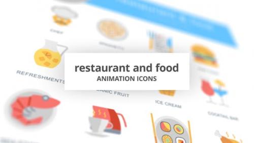 Videohive - Restaurant and Food - Animation Icons