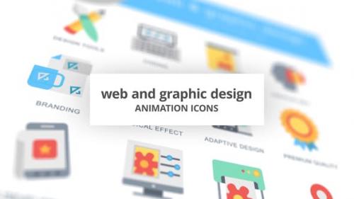 Videohive - WEB and Graphic Design - Animation Icons