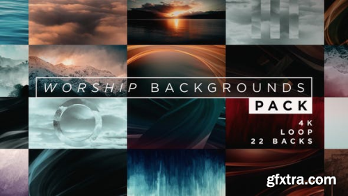 Videohive Worship Backgrounds Pack 21637485