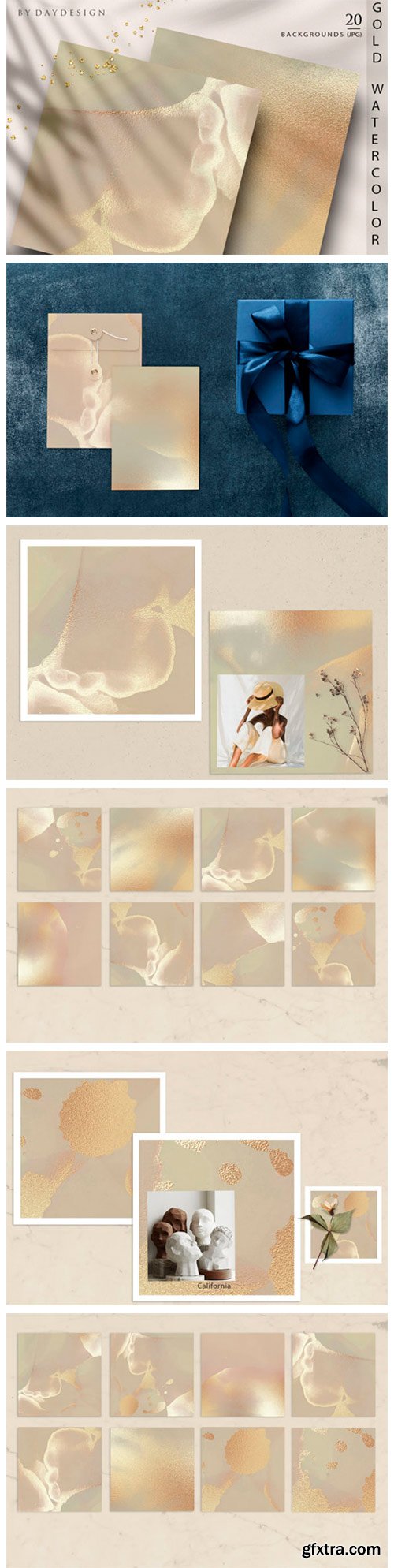 Gold Watercolor Backgrounds 4087636