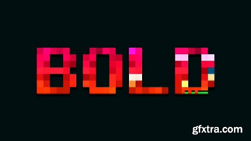 Videohive 8bit - Animated Pixels Typeface 23203402