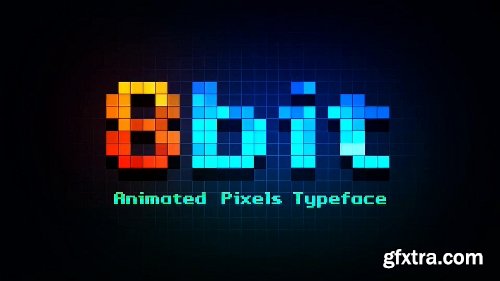 Videohive 8bit - Animated Pixels Typeface 23203402