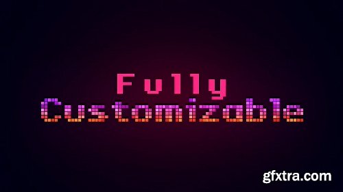 Videohive 8bit - Animated Pixels Typeface 23203402