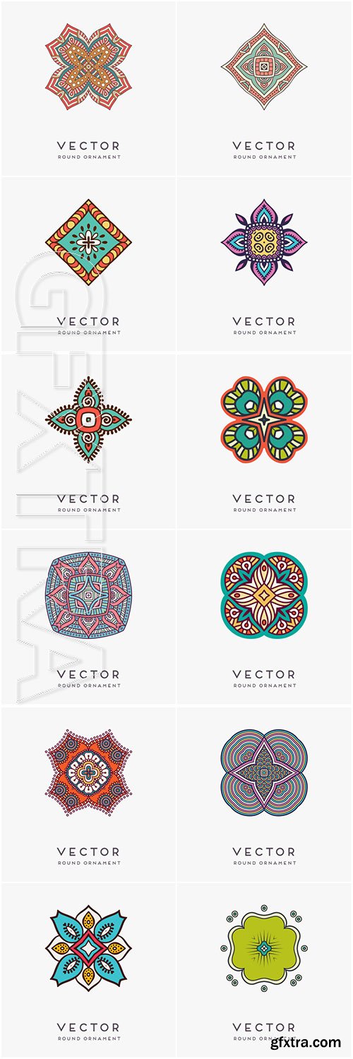 Decorative hand drawn mandala vector illustration # 8