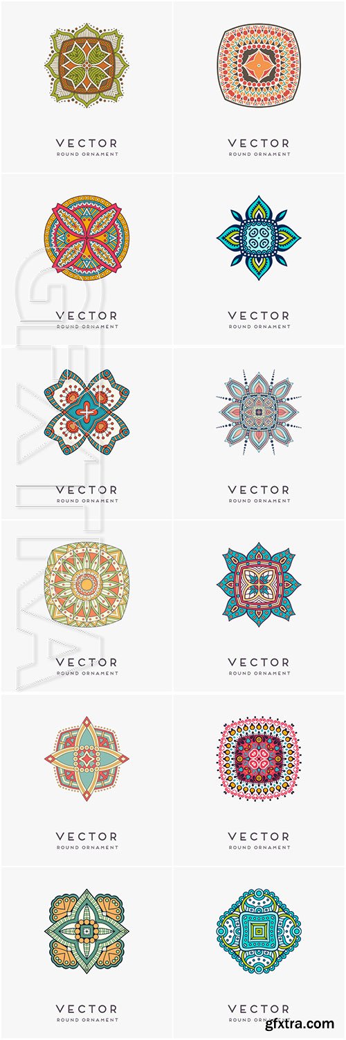 Decorative hand drawn mandala vector illustration # 4