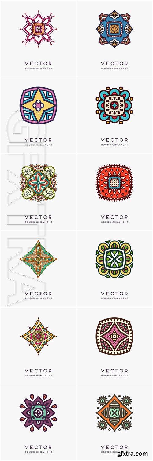 Decorative hand drawn mandala vector illustration # 6