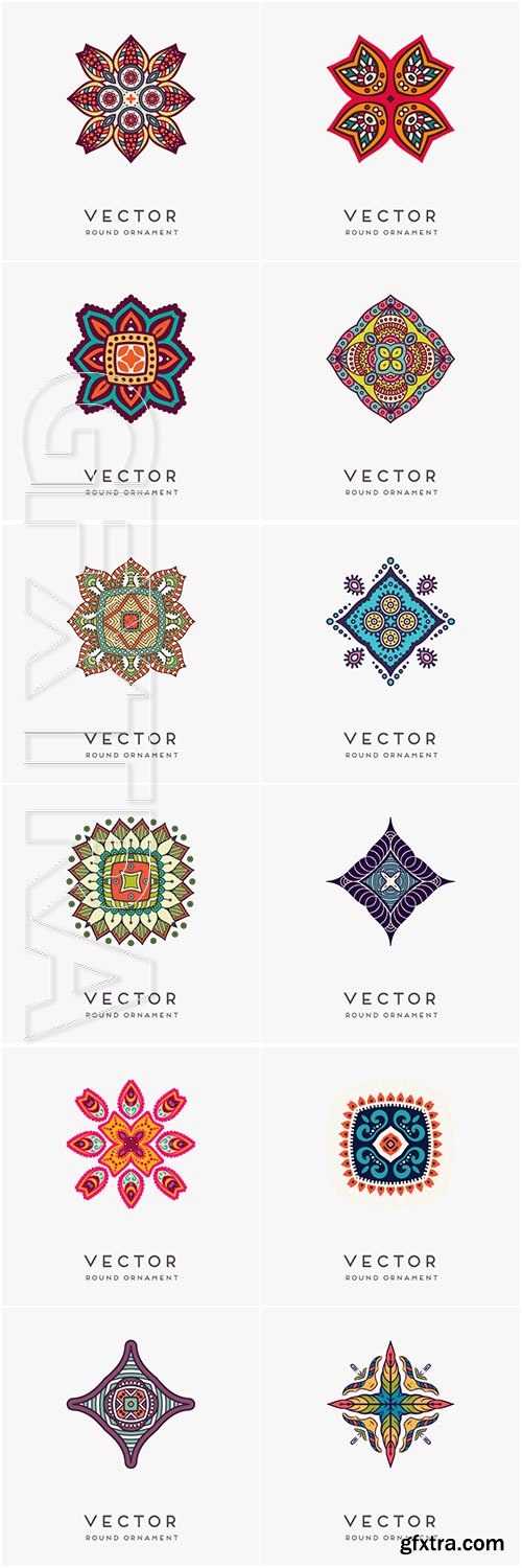 Decorative hand drawn mandala vector illustration # 9