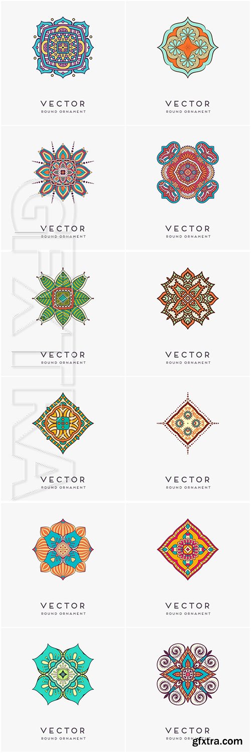 Decorative hand drawn mandala vector illustration # 5