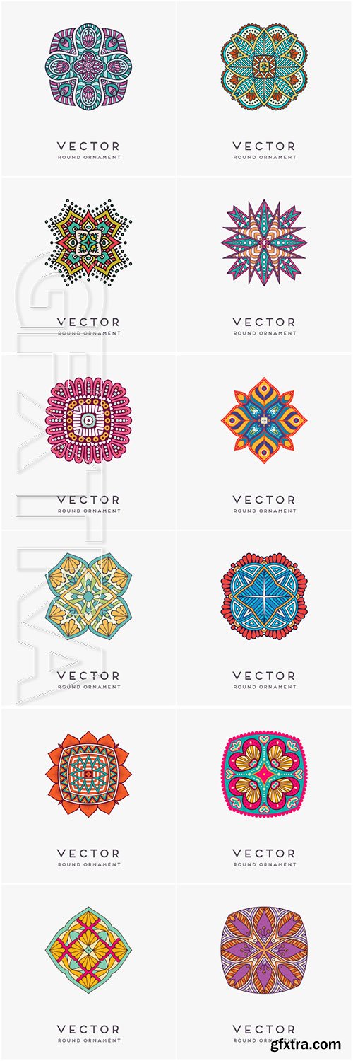 Decorative hand drawn mandala vector illustration