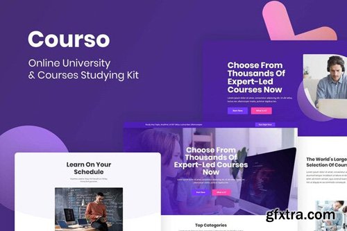 ThemeForest - Courso v1.0 - Online University & Courses Studying Kit - 26034372