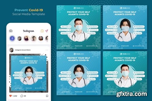 Corona Prevention Social Media Template