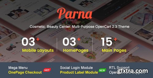 ThemeForest - Parna v1.0.4 - Multipurpose Responsive OpenCart 2.3 Theme | Cosmetic | Beauty Center | Fashion Store - 19991127