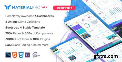 ThemeForest - MaterialPro v4.7 - Material Design Bootstrap 4 Admin Template - 20203944