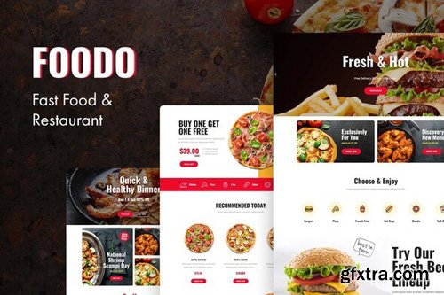 ThemeForest - Foodo v1.0 - Fast Food & Pizza Elementor Templates (Update: 12 May 20) - 26164781