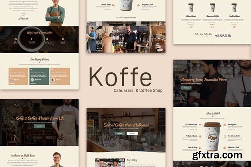 ThemeForest - Koffe v1.0 - Cafe & Coffee Shop Template Kit - 26300402