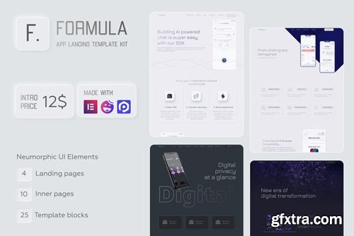 ThemeForest - Formula v1.0 - Software & App Landing Elementor Template Kit - 26217874