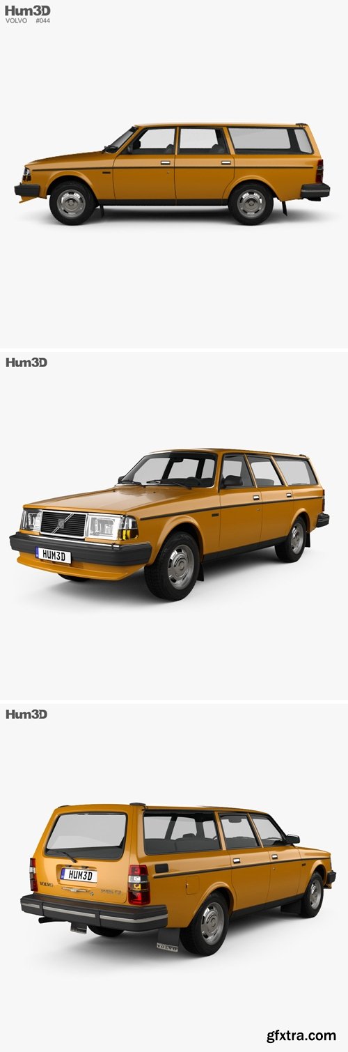 Volvo 245 wagon 1979 3D Model