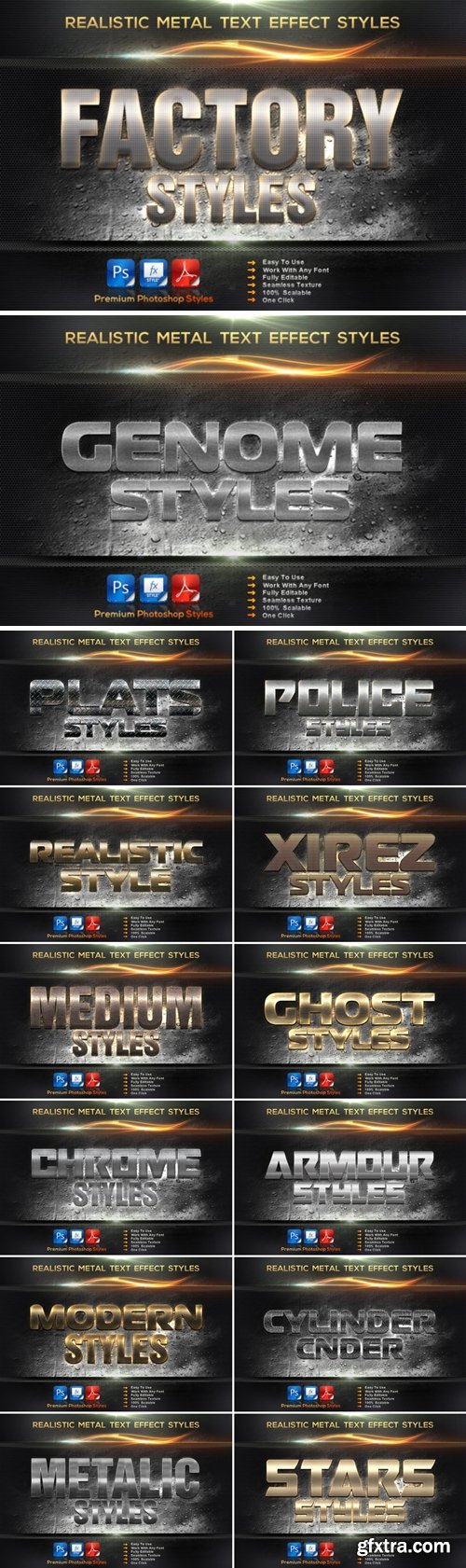 Realistic Metal Styles Bundle