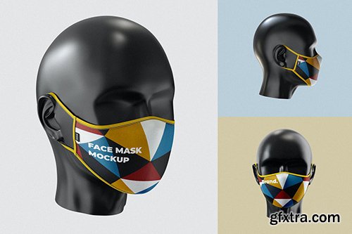 Face Mask Mockup Template