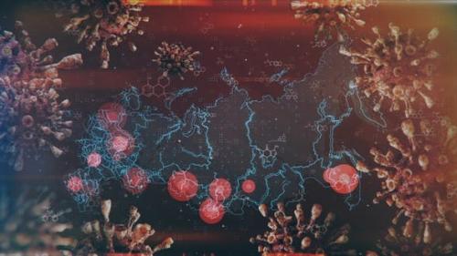 Videohive - Mapping Epidemic Outbreak in Russia Full HD