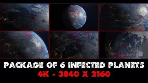 Videohive - Infection On The Planet / Pack Of 6 4K