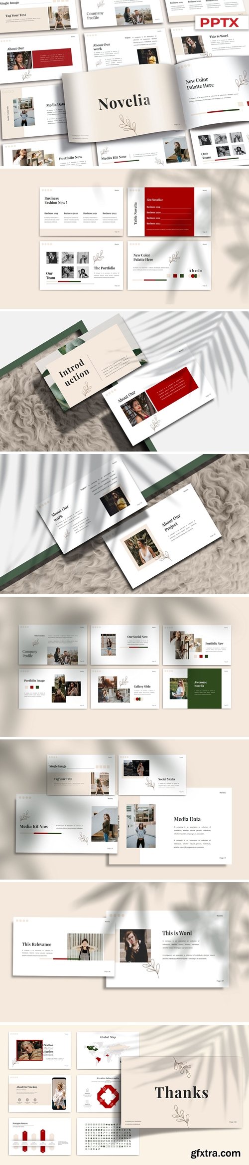 NOVELIA Powerpoint, Keynote and Google Slides Templates