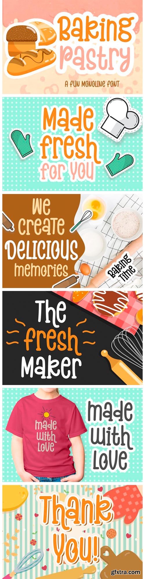 Baking Pastry Font