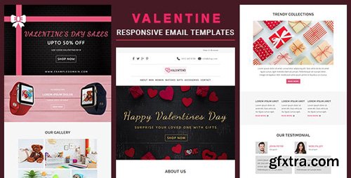 ThemeForest - Valentine v1.0 - Responsive Email Template With Online StampReady & Mailchimp Editors - 23132003