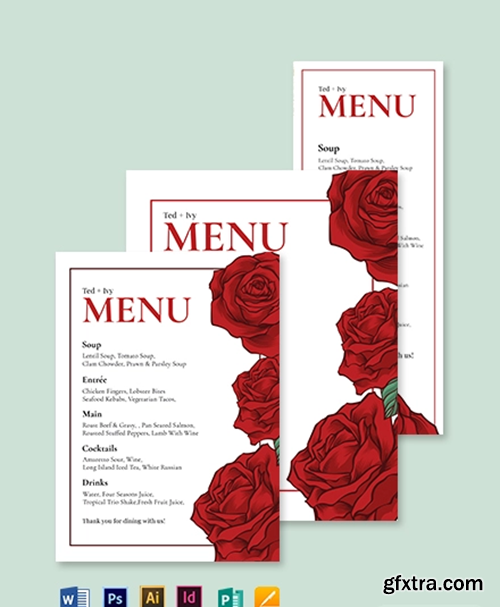 Rose-Wedding-Menu