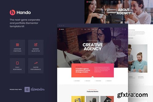 ThemeForest - Hando v1.0 - Corporate & Portfolio Elementor Template Kit - 26044020