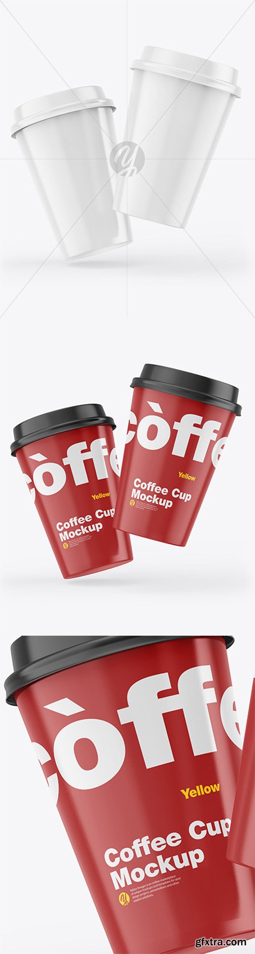 Glossy Coffee Cups Mockup 55451