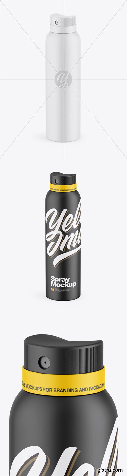 Matte Aerosol Spray Bottle Mockup 55440