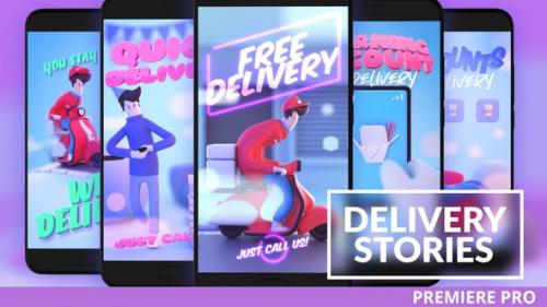 Videohive - Food Delivery Instagram Stories for Premiere