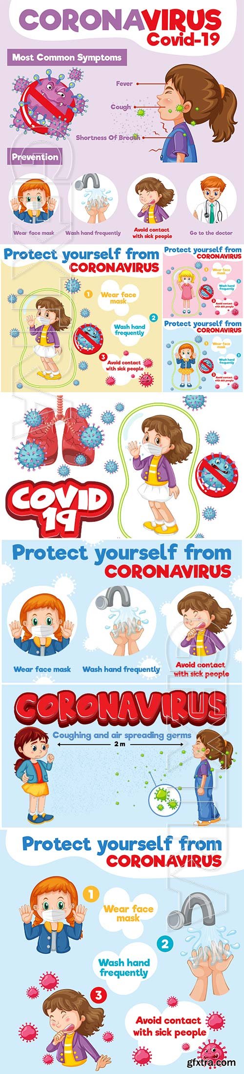 Coronavirus, medicine and people concept vector # 8