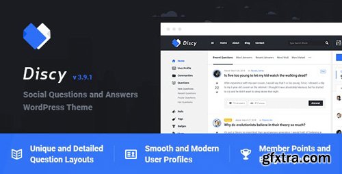ThemeForest - Discy v3.9.1 - Social Questions and Answers WordPress Theme - 19281265