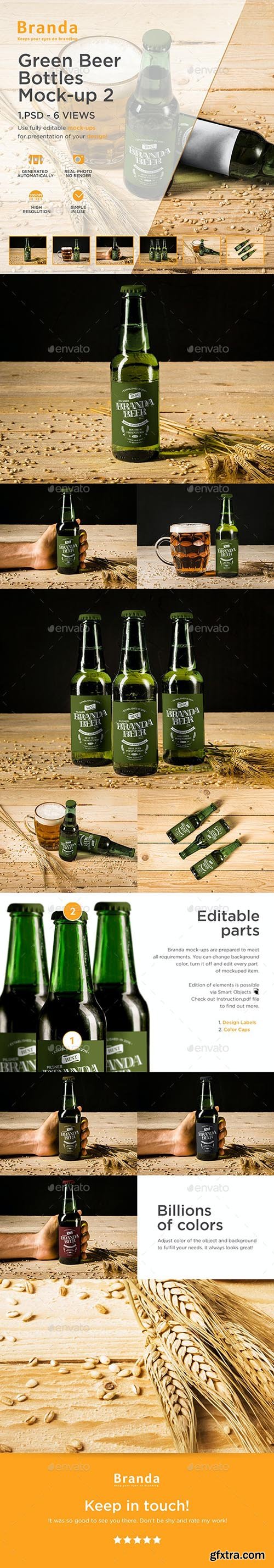 GraphicRiver - Green Beer Bottles Mock-up 2 25645477