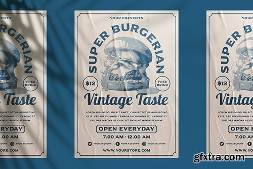Vintage Burger Flyer