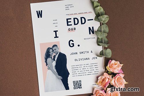 Simple and Clean Wedding Invitation