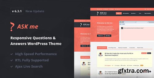 ThemeForest - Ask Me v6.3.1 - Responsive Questions & Answers WordPress - 7935874