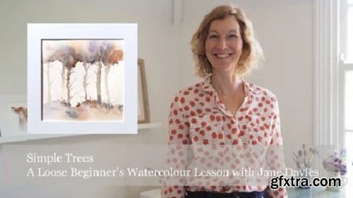 Simple Trees. A Loose Beginner\'s Watercolour Lesson with Jane Davies