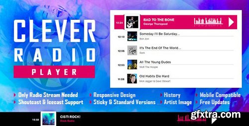 CodeCanyon - CLEVER - HTML5 Radio Player With History - Shoutcast and Icecast - WordPress Plugin v1.6 - 23950259