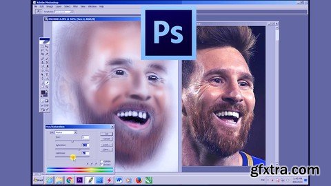 Realistic Drawing& Photoshop of Football soccer player